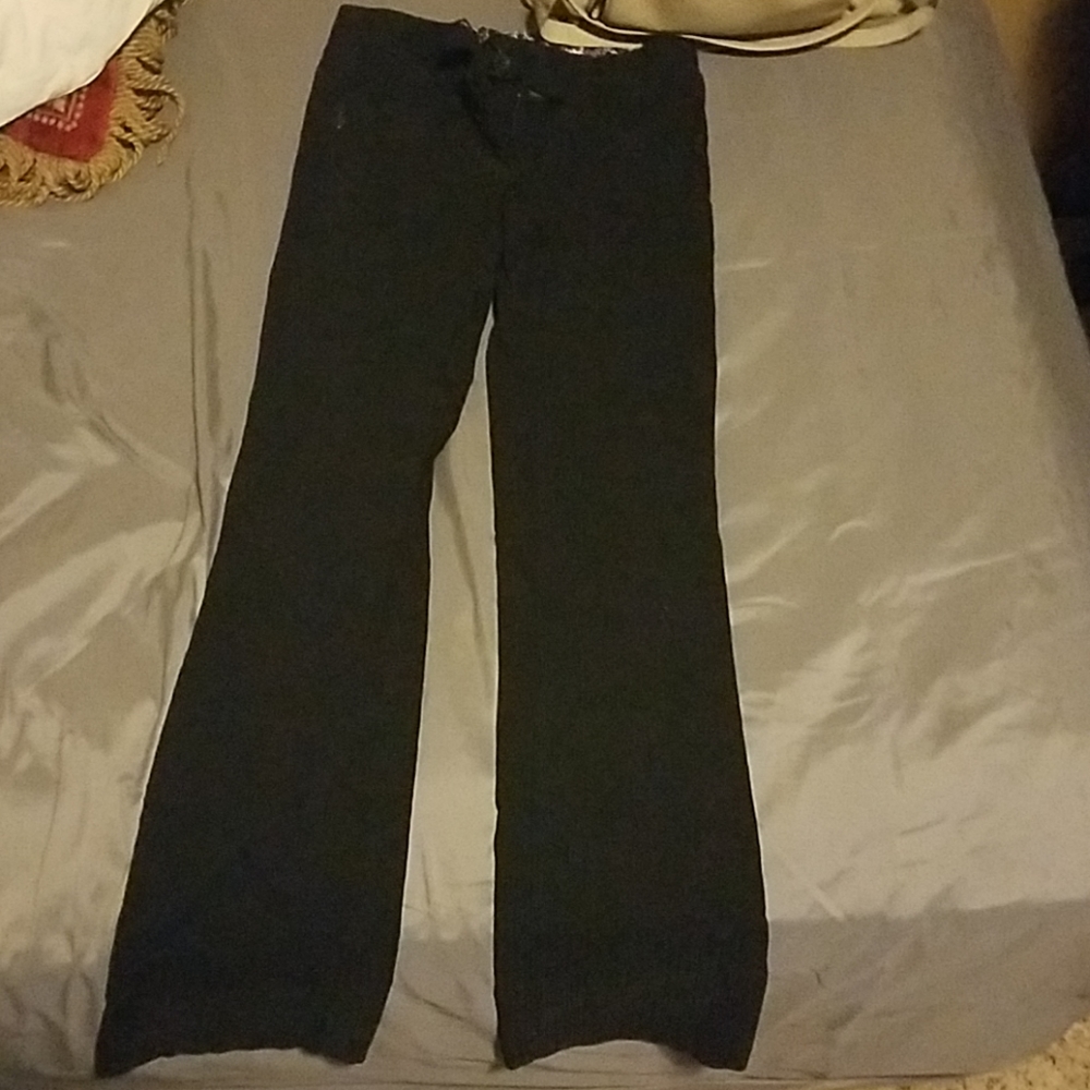 Great Texture Striped All Black Dress Slacks, Grea